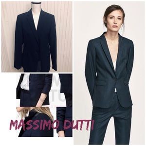 ⭐️NWT⭐️ Massimo Dutti Navy textured blazer